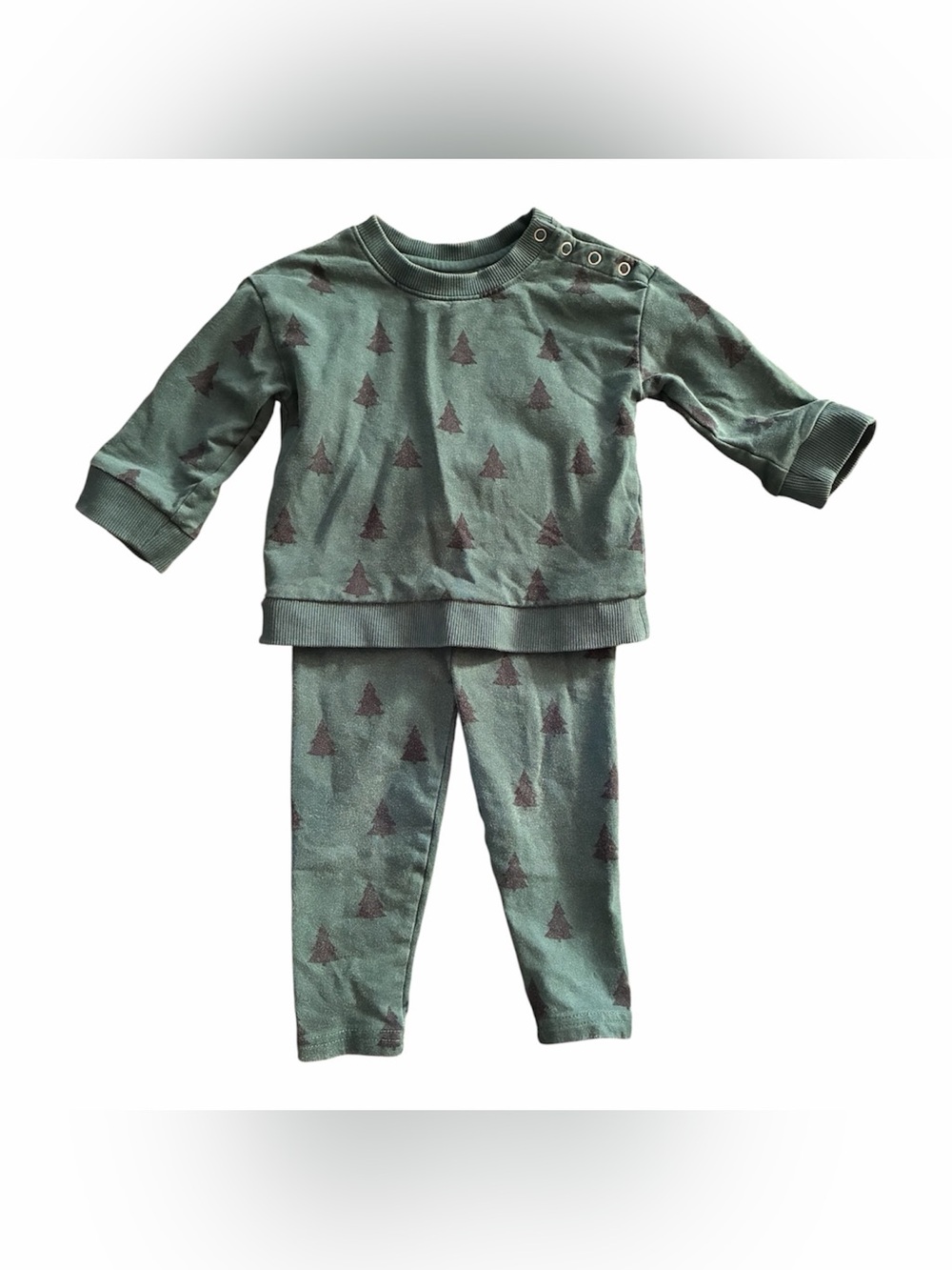 Hanna Andersson Green Tree-Print Set